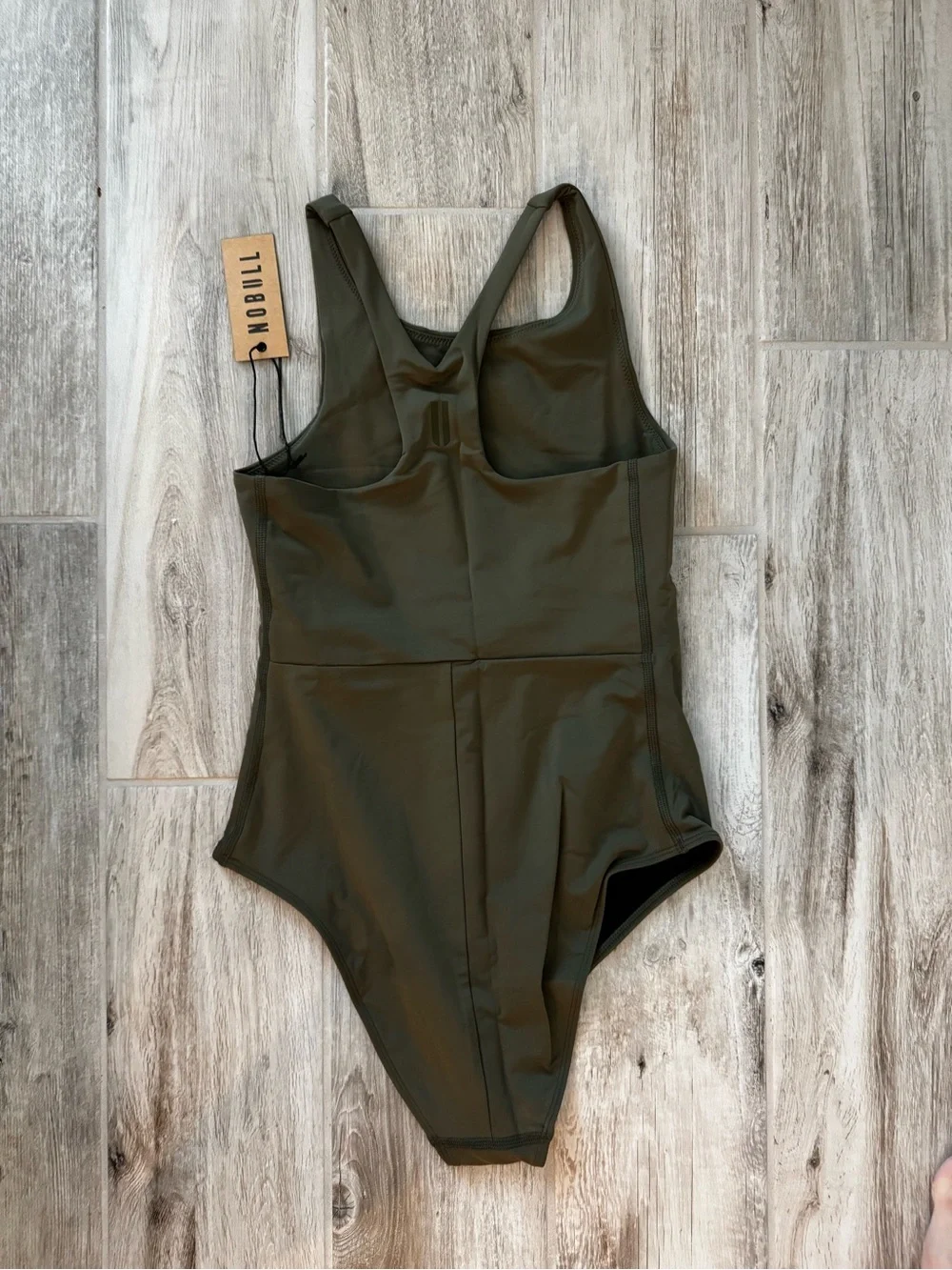Nobull Olive Green One Piece Swimsuit NWT Size Small